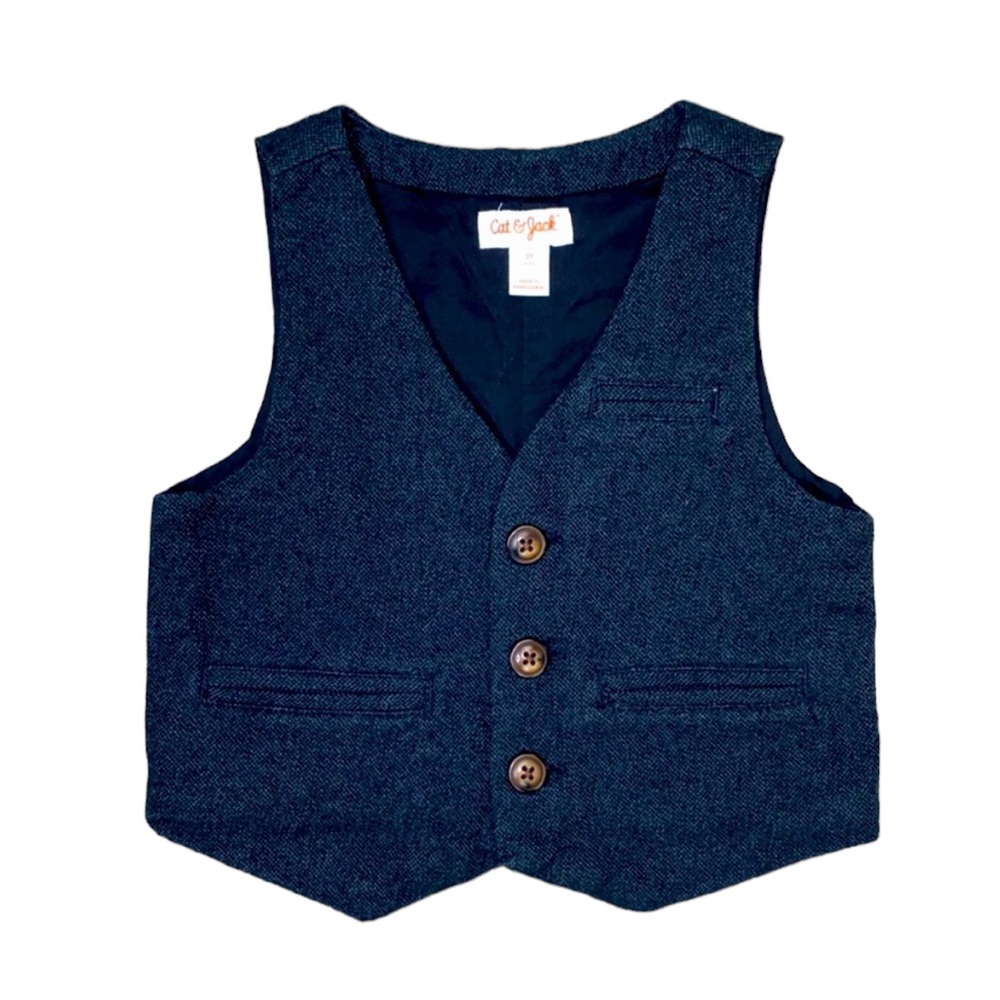 Cat & Jack Formal Vest 2T Charcoal Gray